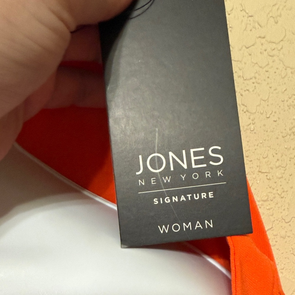 Jones New York Vivid Orange Tunic Top - Picture 3 of 9